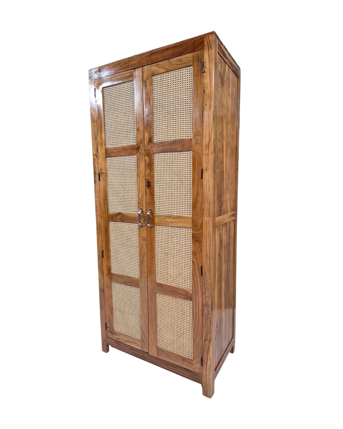 19 Handcrafted Solid Wood & Cane Buffet / Storage Cabinet - Image 1