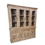Grand Mango Wood Buffet & Hutch with Glass Doors
