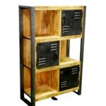 Industrial Mango Wood Locker Cabinet