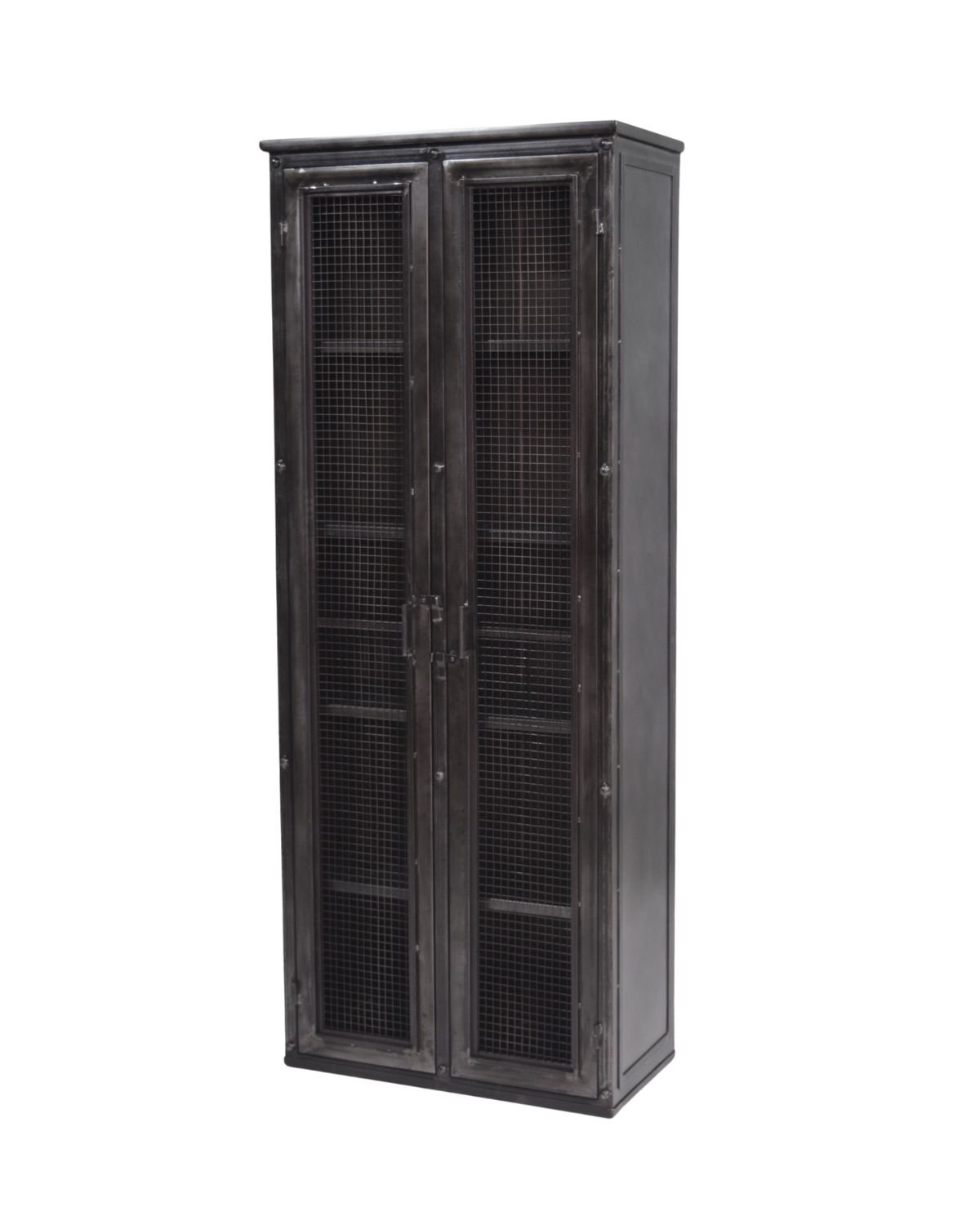 58 Industrial Metal Mesh Door Tall Cabinet - Image 1