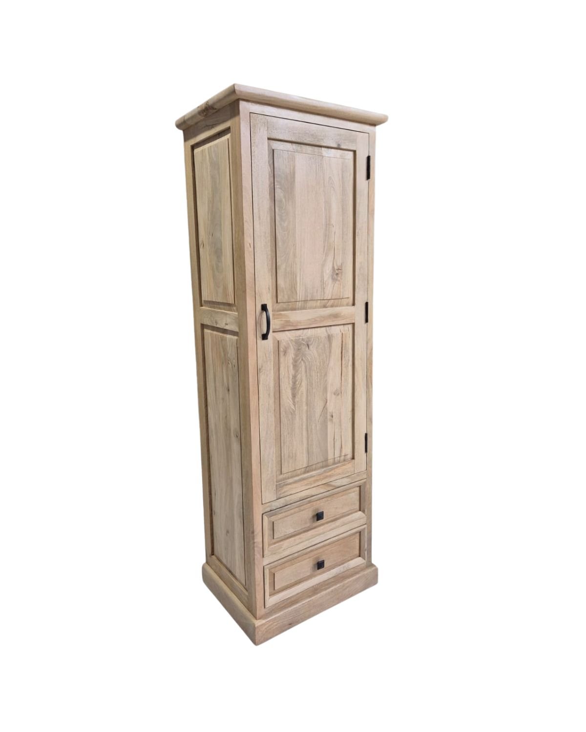 74 Classic Solid Wood Tall Cabinet with 2 Drawers - Image 1