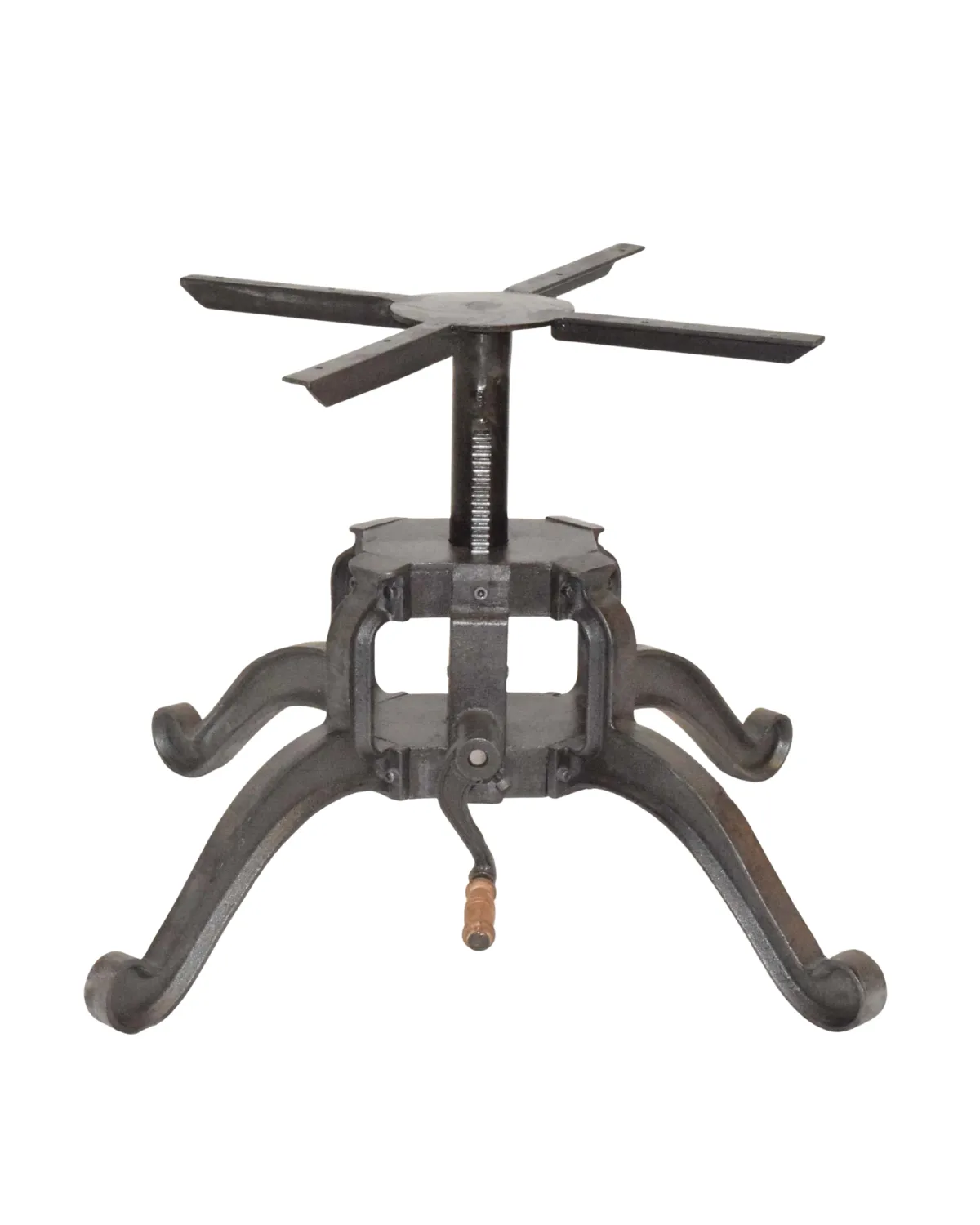 Crank Table -17 Industrial Four-Leg Crank Table Base - Image 1