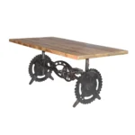 Industrial Gear Crank Dining Table