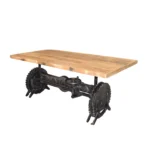 Vintage Mechanical Gear Crank Table