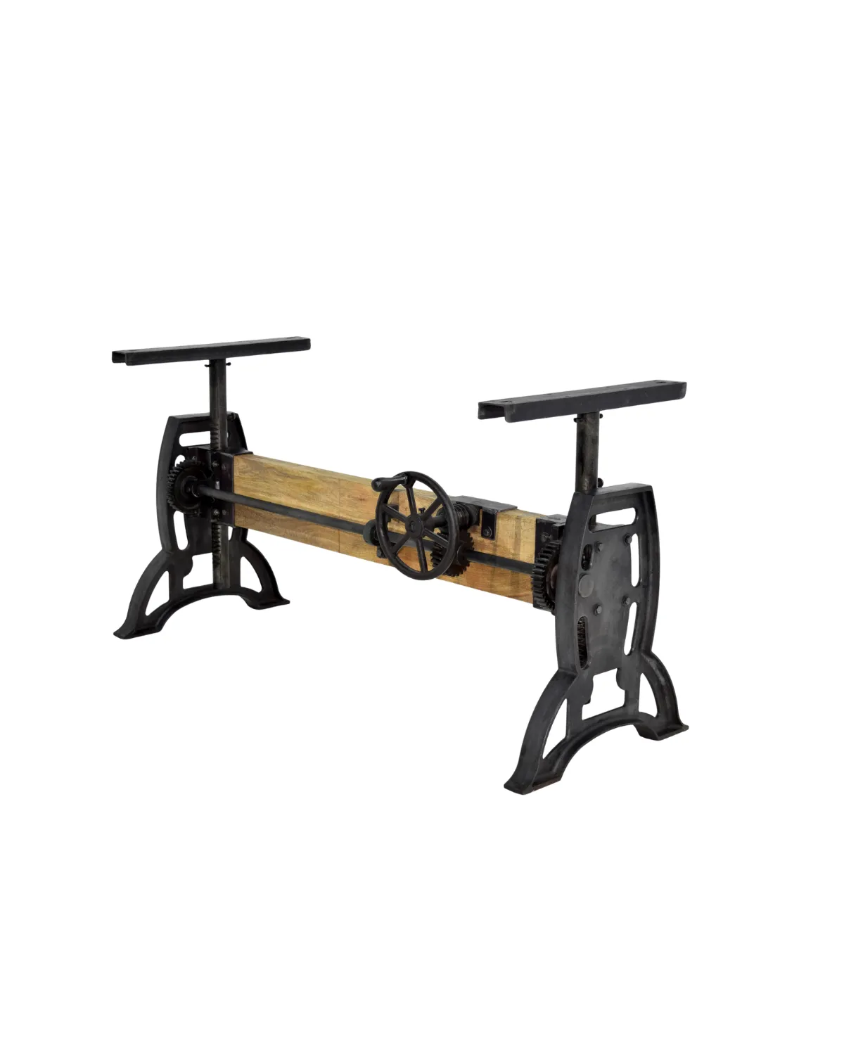 Crank Table -23 Vintage Industrial Beam Crank Table Base - Image 1