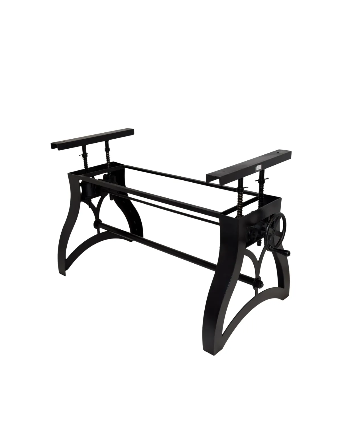 Crank Table -26 Industrial Crank Table with Curved Metal Legs - Image 1