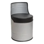 Barrel Base Upholstered Metal Chair