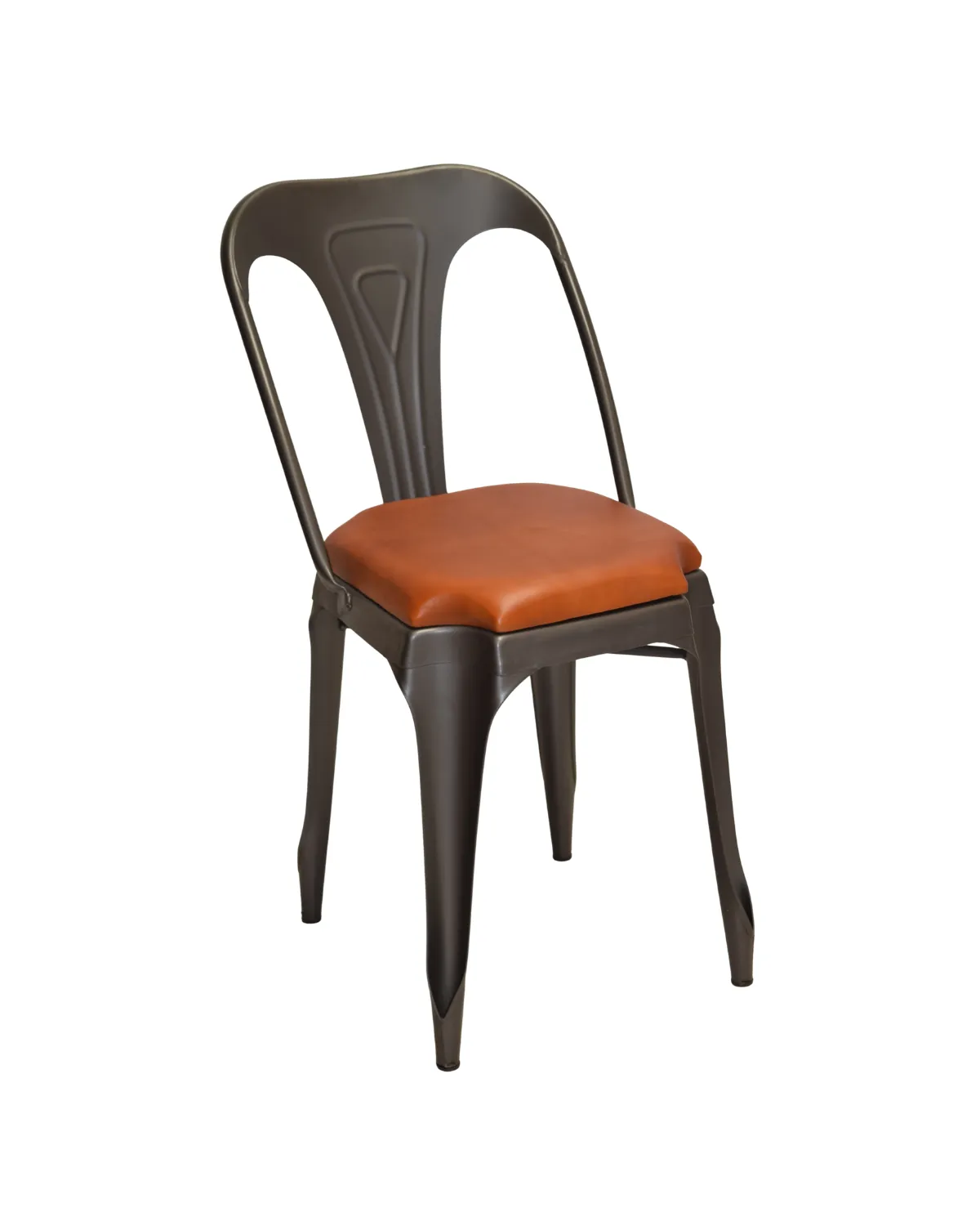 CH15 Retro Metal Chair with Cushion Seat - Image 1