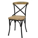 Rustic Cross-Back Wooden Chair
