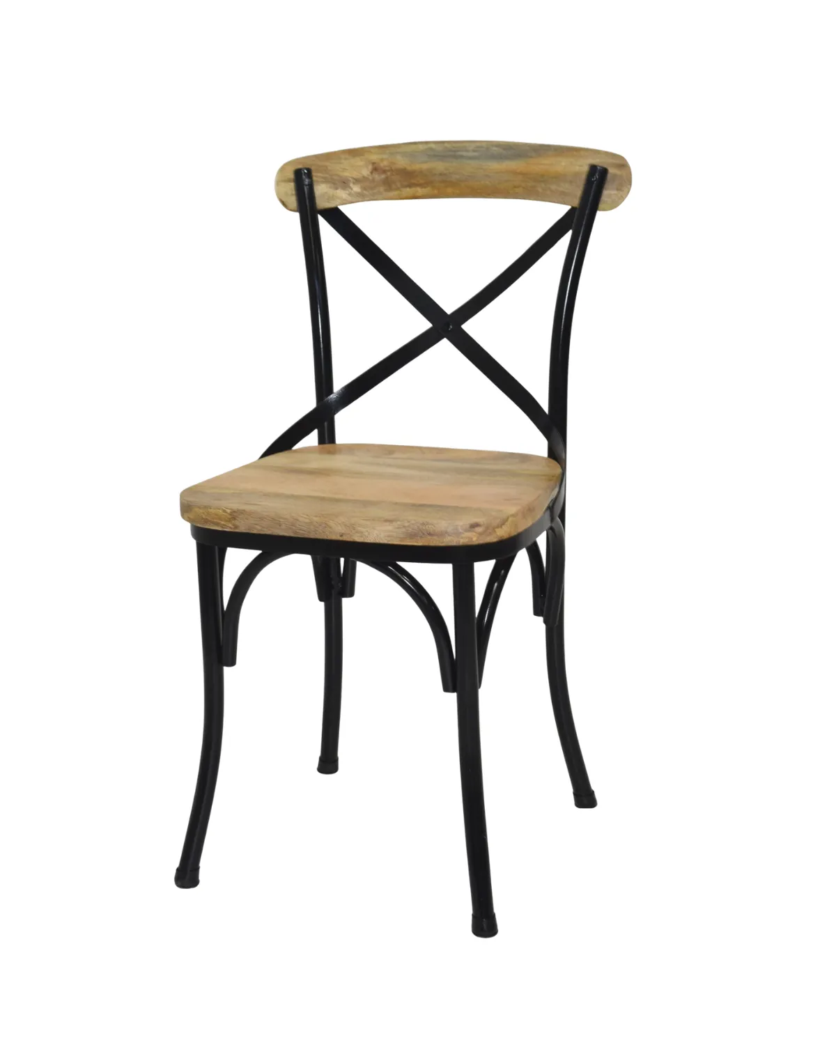 CH22 Rustic Cross-Back Wooden Chair - Image 1