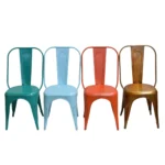 Multi-Color Vintage Metal Chair