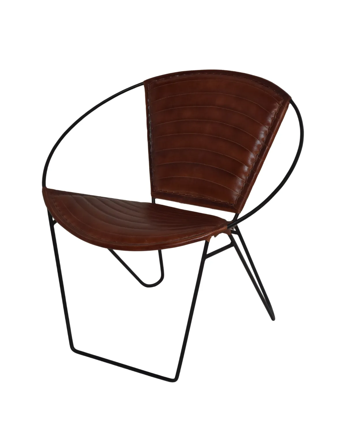 CH26 Leather Sling Lounge Chair - Image 1