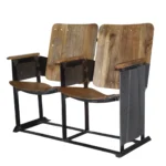 Industrial Wooden Auditorium Chair