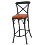 Industrial Leather Bar Stool