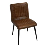 Vintage Quilted Leather Dining Chair