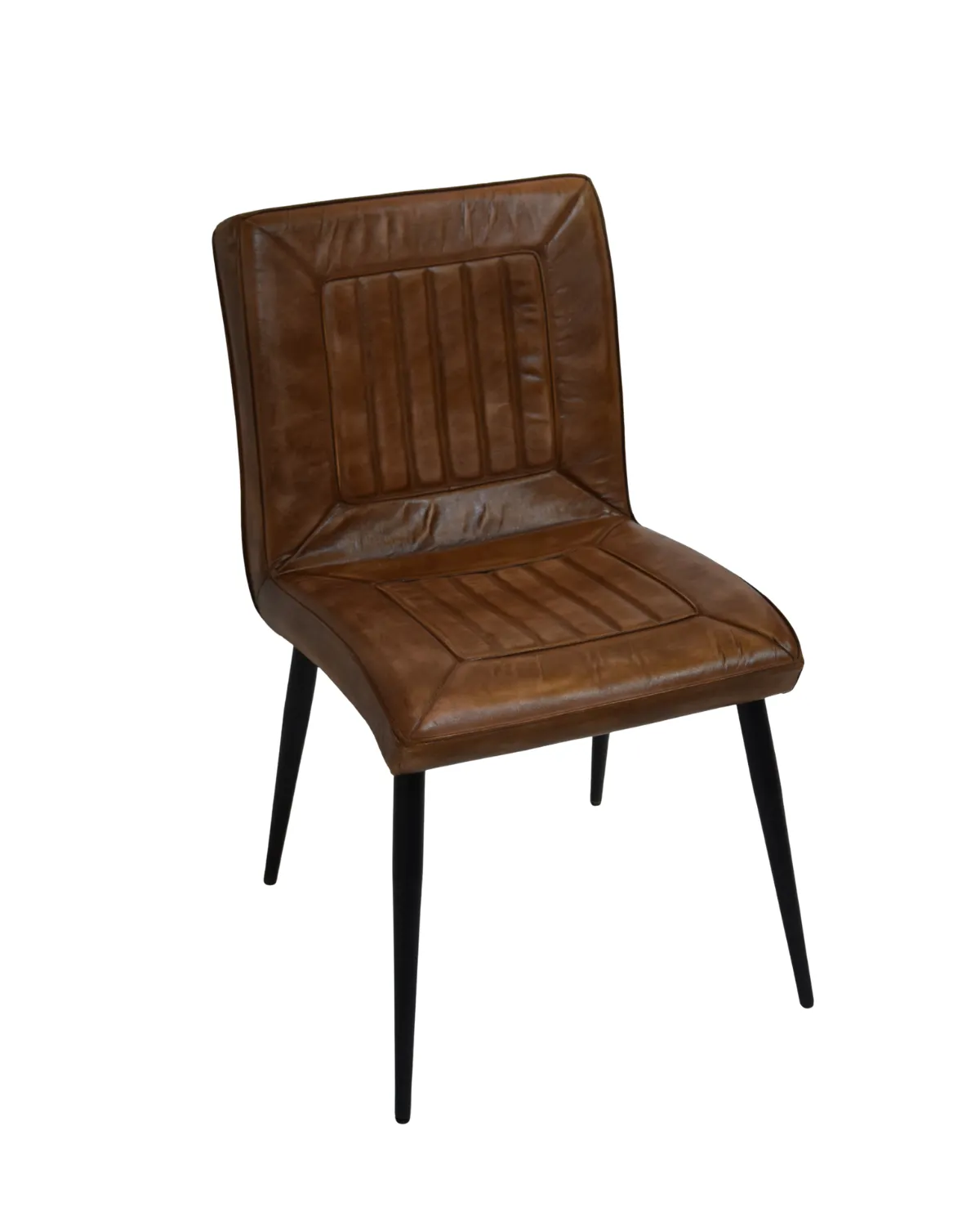 CH39 Vintage Quilted Leather Dining Chair - Image 1