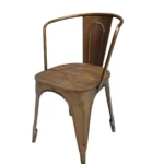 Vintage Metal & Leather Armchair