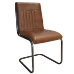 Padded Cantilever Leather Chair