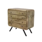 Rustic Four-Drawer Wooden Chest