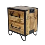 Rustic Industrial Twin-Drawer Cabinet