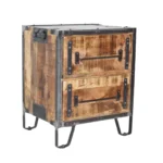 Vintage Industrial Two-Drawer Cabinet