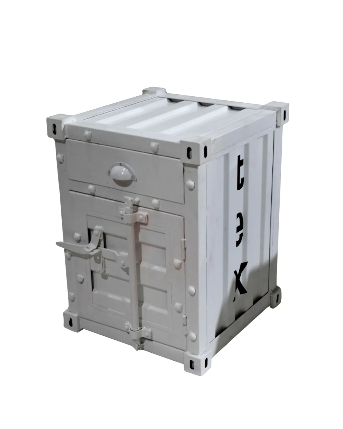 Drawer-13 Heritage White Industrial Drawer Chest - Image 1