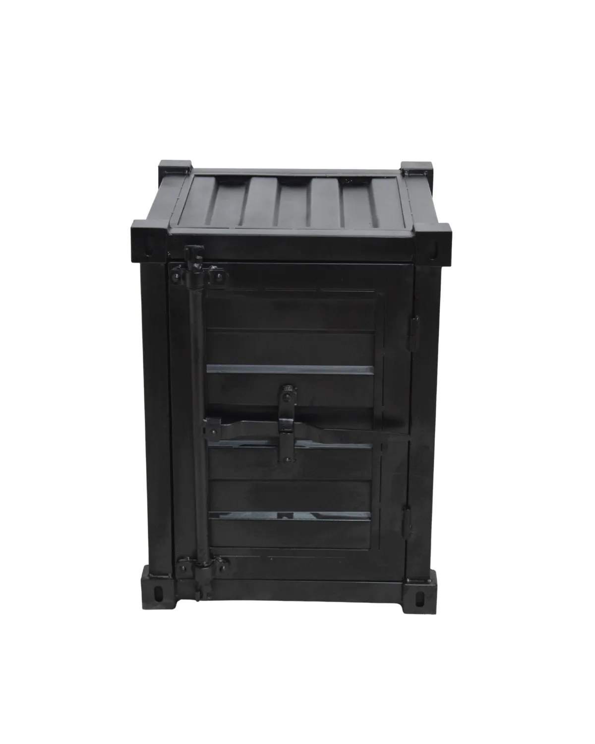 Drawer-14 Black Industrial Lock-Front Cabinet - Image 1