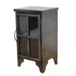 Industrial Steel & Glass Drawer Cabinet