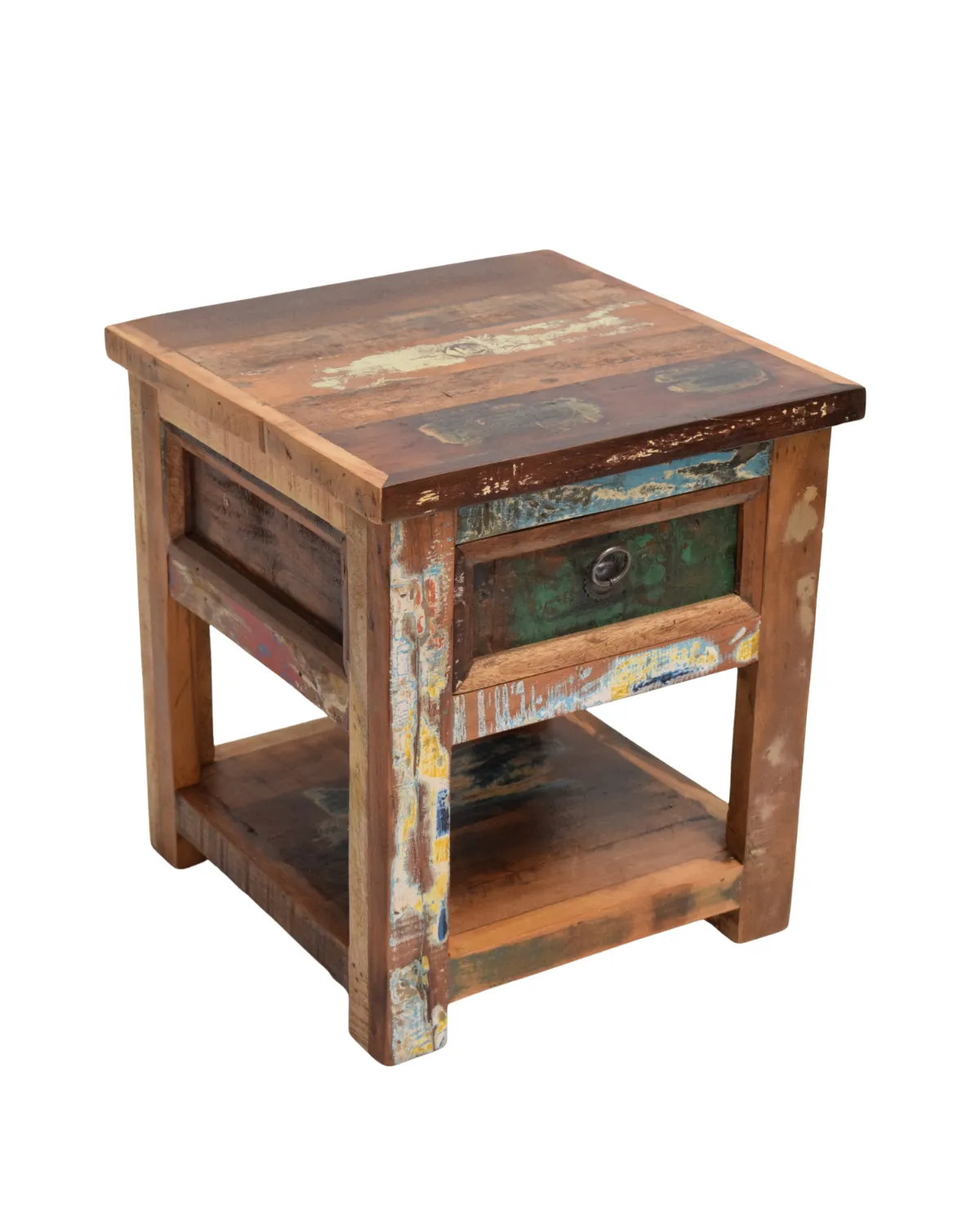 Drawer-24 Reclaimed Rainbow Wood Drawer Cabinet - Image 1