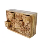 Rustic Typography Statement Drawer Chest