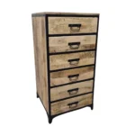 Classic Industrial Six-Drawer Cabinet