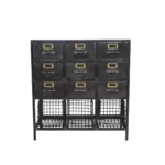 Vintage Industrial 9-Drawer Organizer