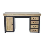Rustic Wooden Work Desk with Storage
