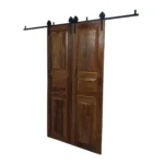 Rustic Wooden Barn Door with Sliding Mechanism
