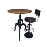 Industrial Bicycle Base Bar Table & Stool Set