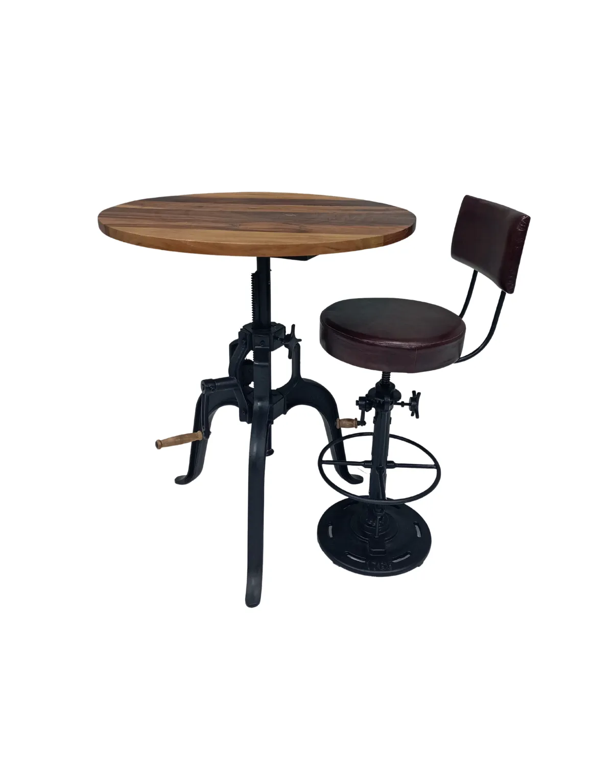 MSC-13 Industrial Bicycle Base Bar Table & Stool Set - Image 1