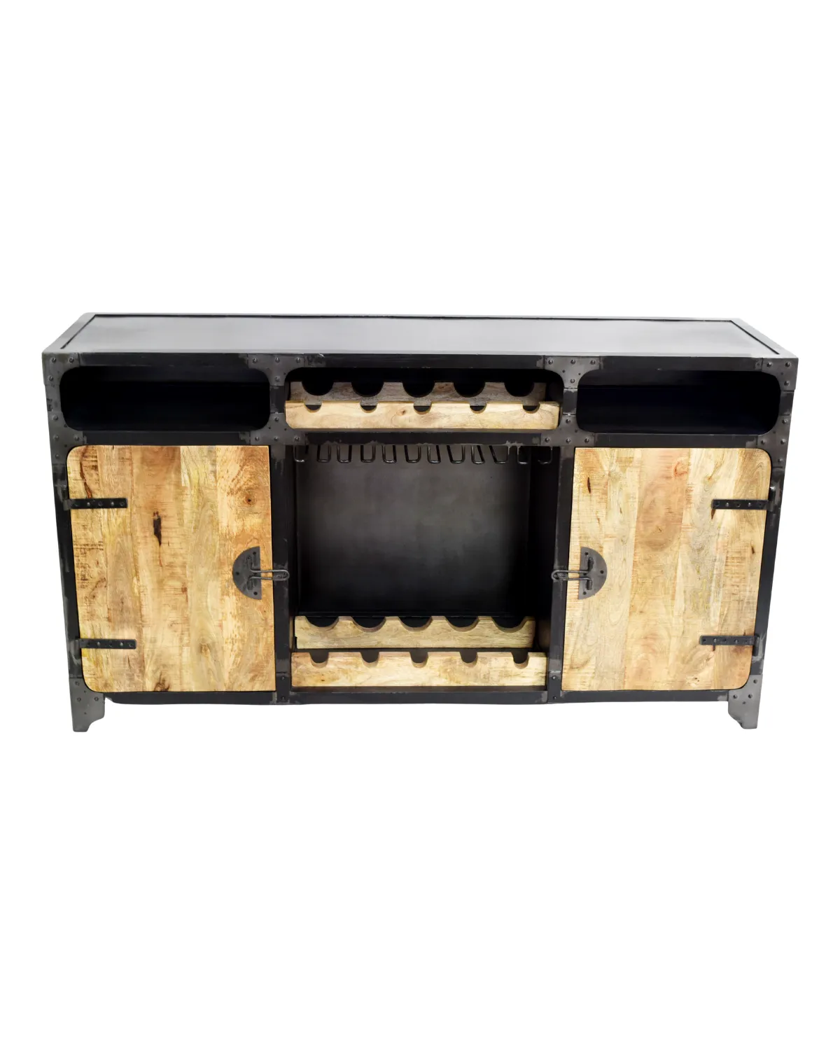MSC-15 Industrial Wooden Bar Cabinet & Wine Storage Unit - Image 1