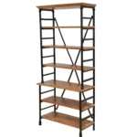 Industrial Iron & Wood Display Shelf