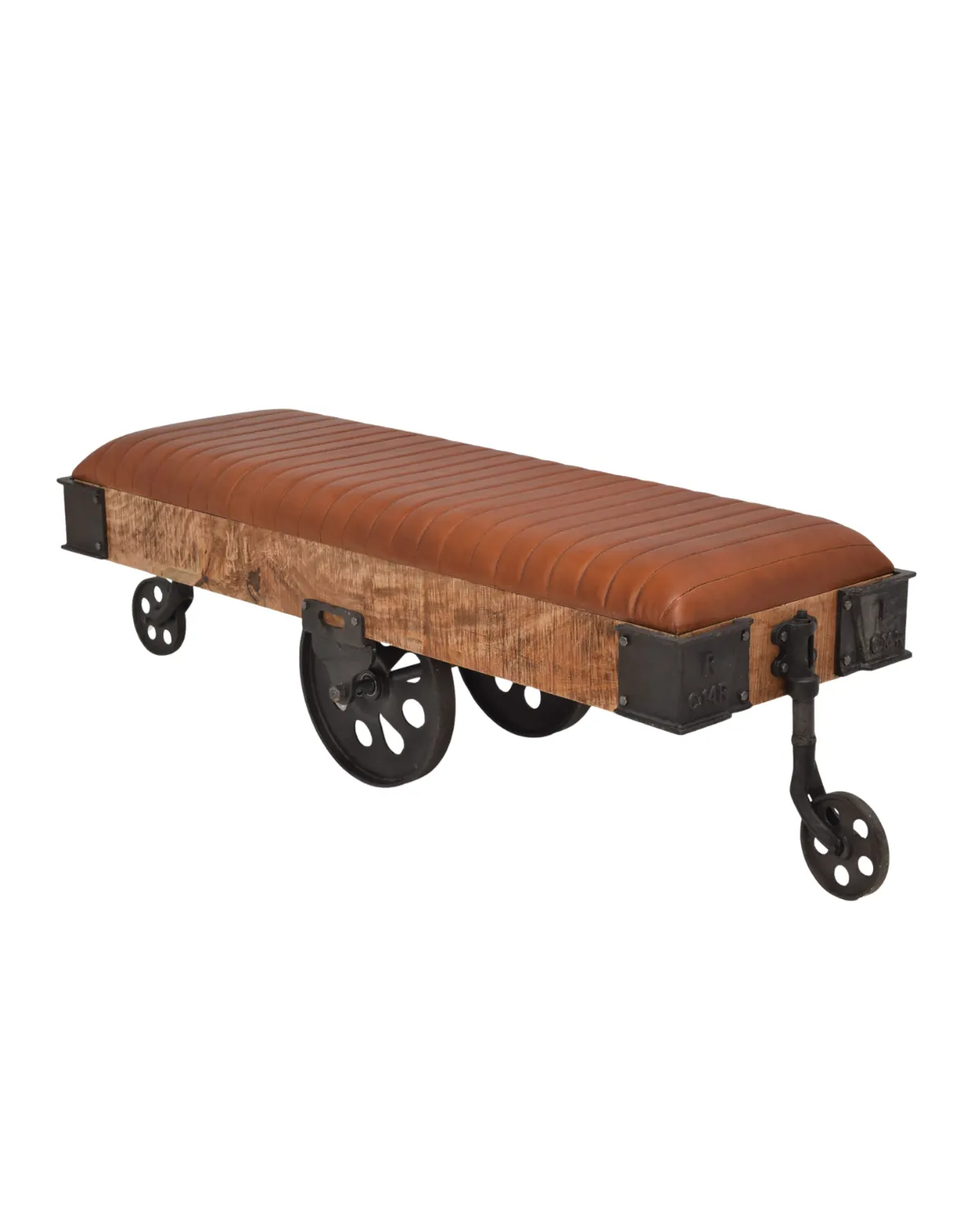 MSC-25 Vintage Industrial Wheel Bench - Image 1