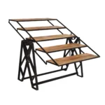 Industrial Tiered Wooden Display Stand