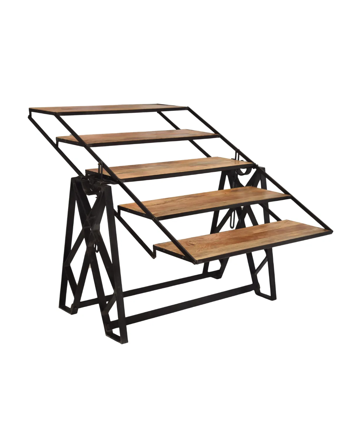 MSC-28 Industrial Tiered Wooden Display Stand - Image 1