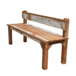 Rustic Reclaimed Wood Garden Bench