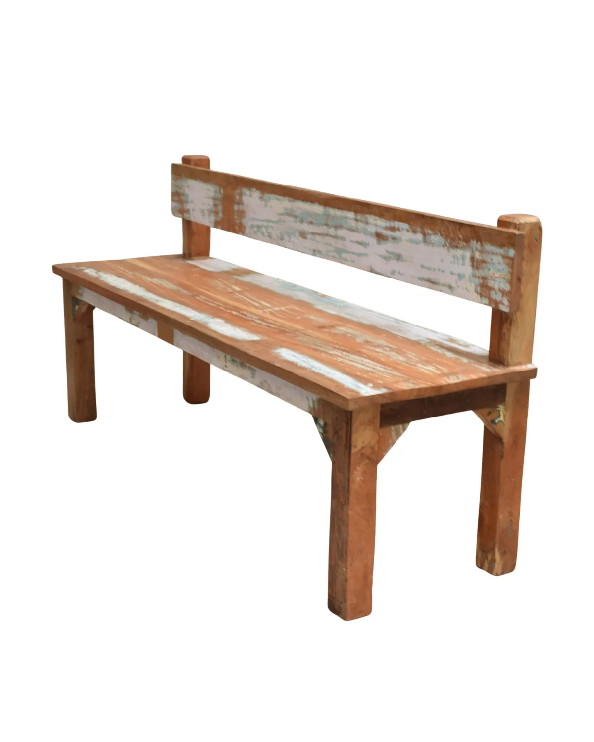 MSC-36 Rustic Reclaimed Wood Garden Bench - Image 1