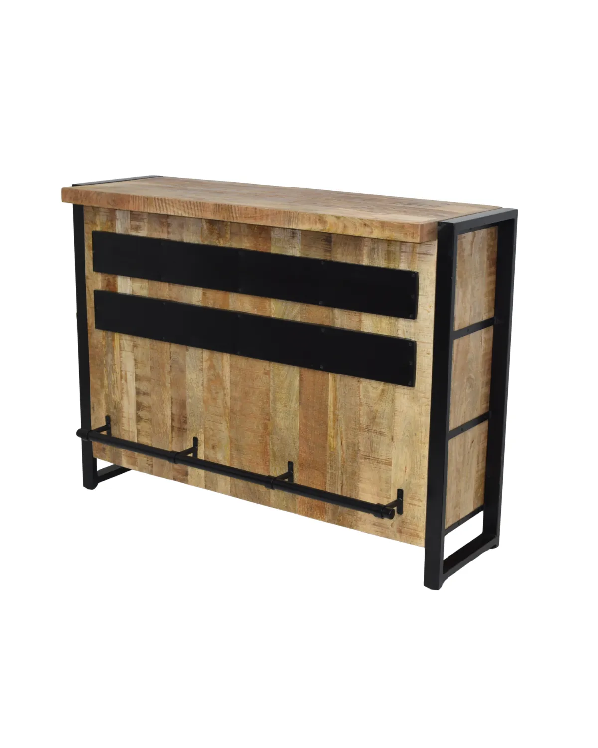 MSC-39 Rustic Industrial Wooden Folding Table - Image 1