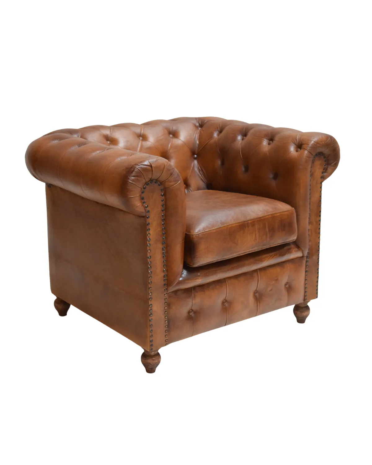 MSC-42 Classic Chesterfield Leather Armchair - Image 1
