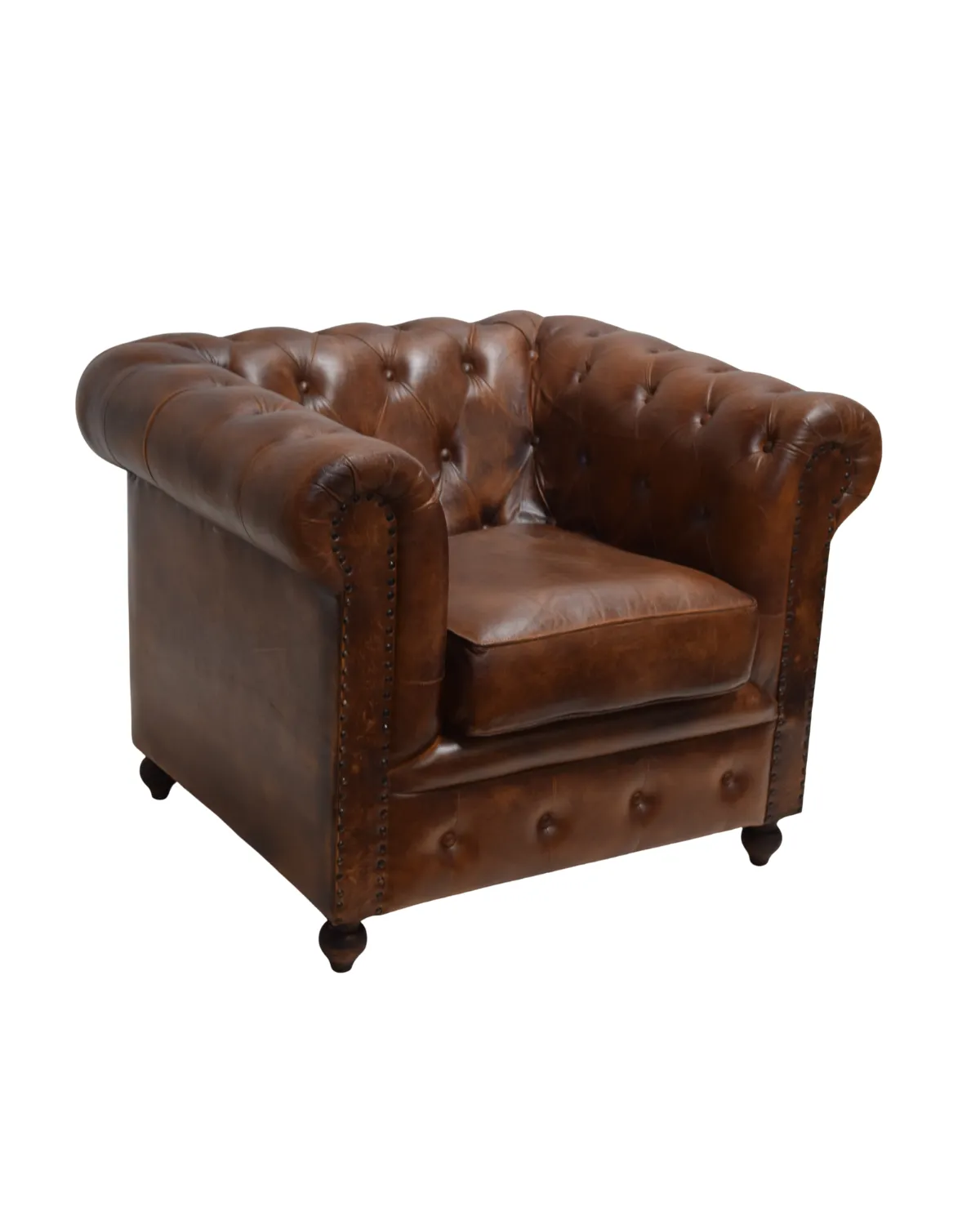 MSC-48 Classic Chesterfield Leather Armchair - Image 1