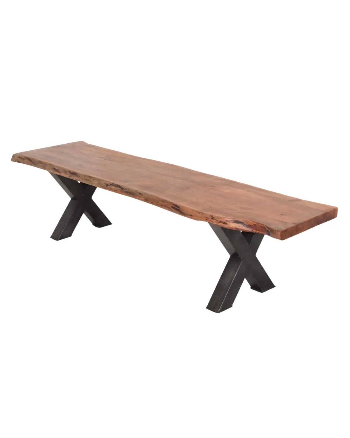 MSC-49 Rustic Live Edge Wooden Bench - Image 1
