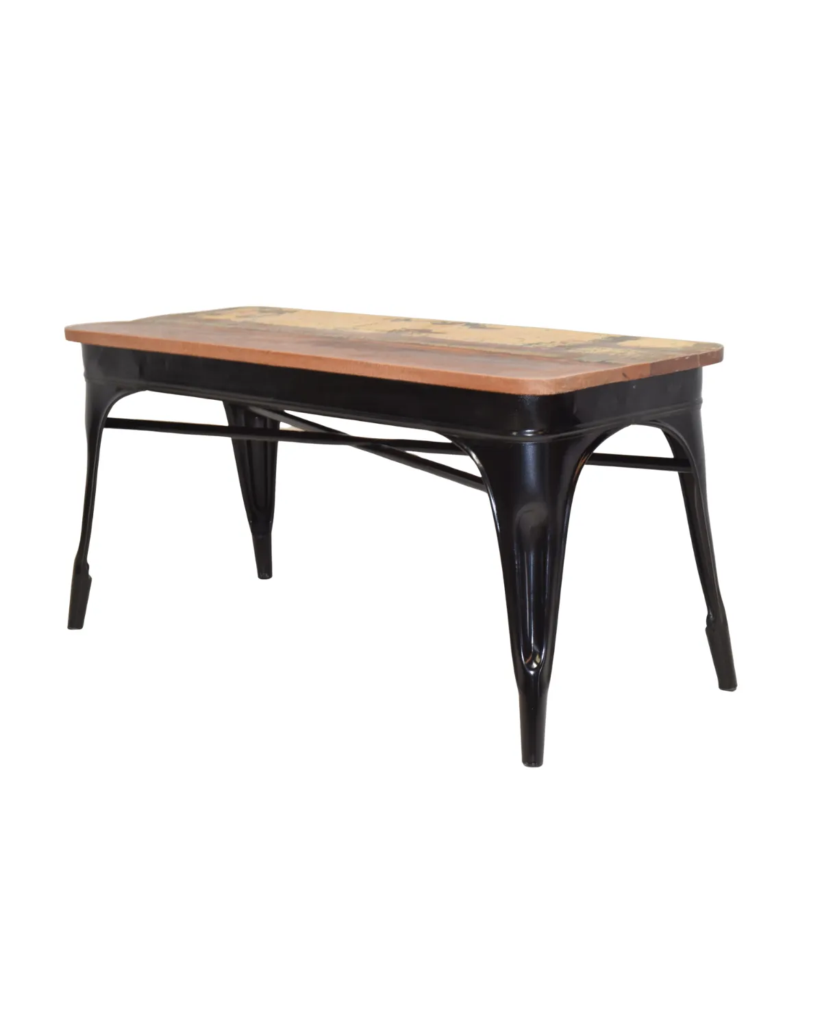 MSC-55 Industrial Vintage Wooden Top Table - Image 1