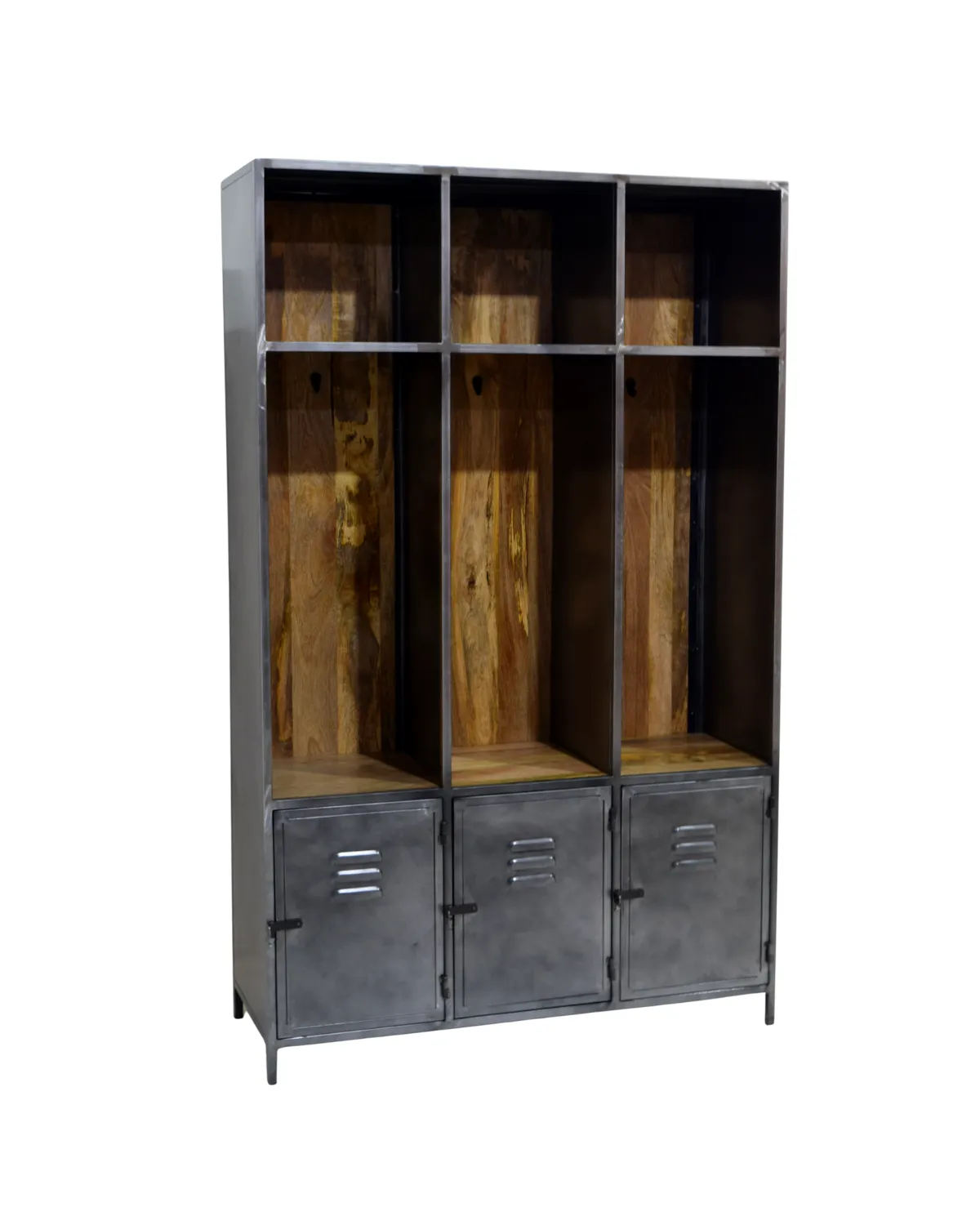 MSC-58 Industrial Metal & Wood Locker Cabinet - Image 1