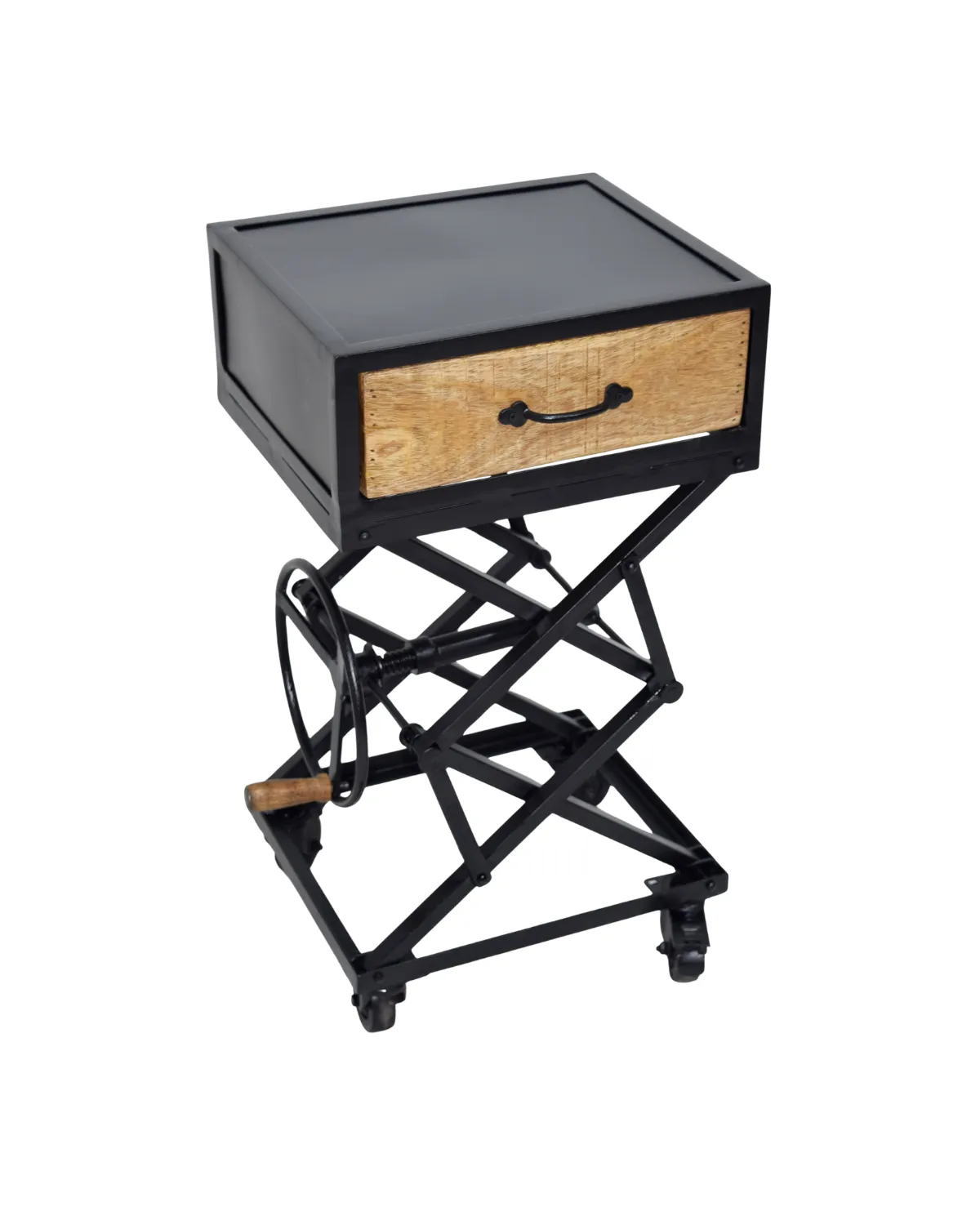 MSC-61 Industrial Crank Lift Side Table - Image 1